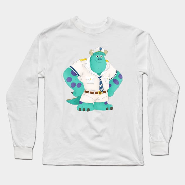 Sulley the Sailor: Captain of the Monster Seas Long Sleeve T-Shirt by ShutterStudios